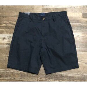 Nautica Mens Size 34 Navy Blue Classic Fit Flat Front Casual Shorts New w Tags